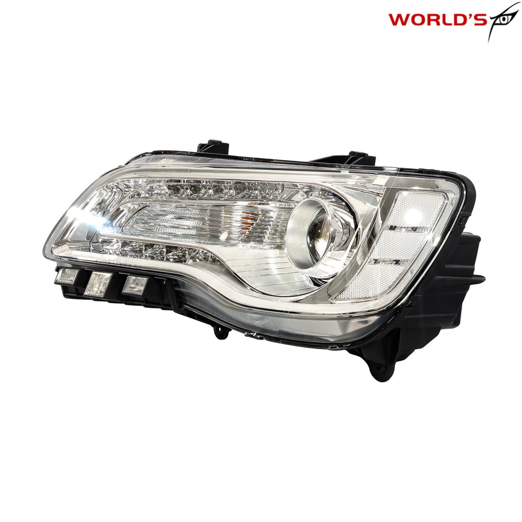 Headlight for Chrysler 300 (2018–2023) Halogen Chrome Driver Side