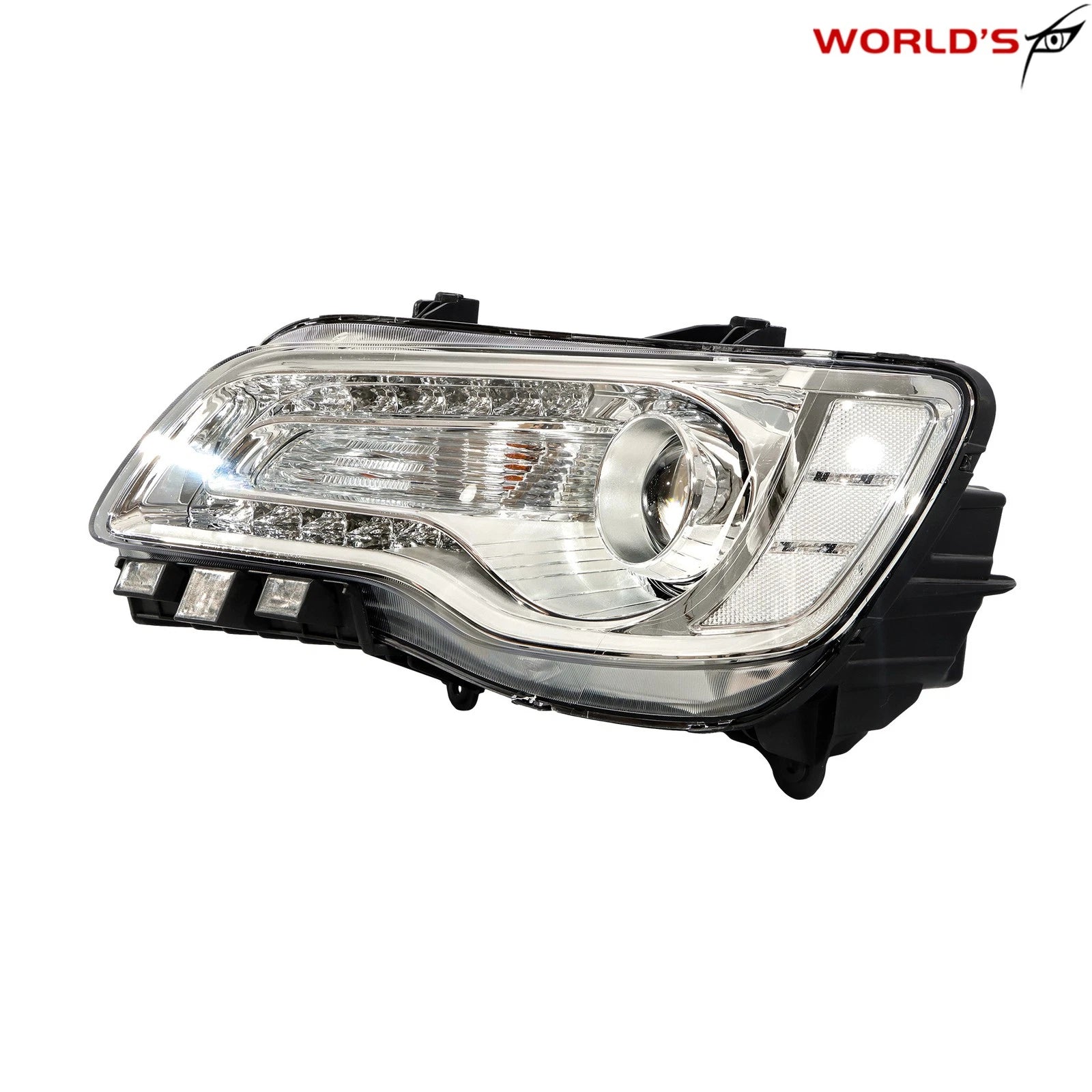 Headlight for Chrysler 300 (2018–2023) Halogen Chrome Driver Side