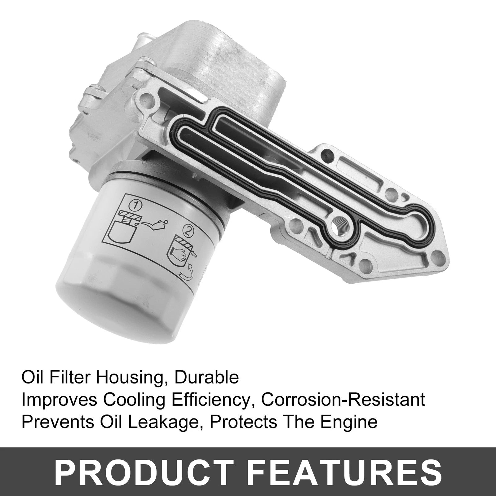 Engine Oil Cooler Filter Housing with Seals for Ford Transit (No. 1755226)
