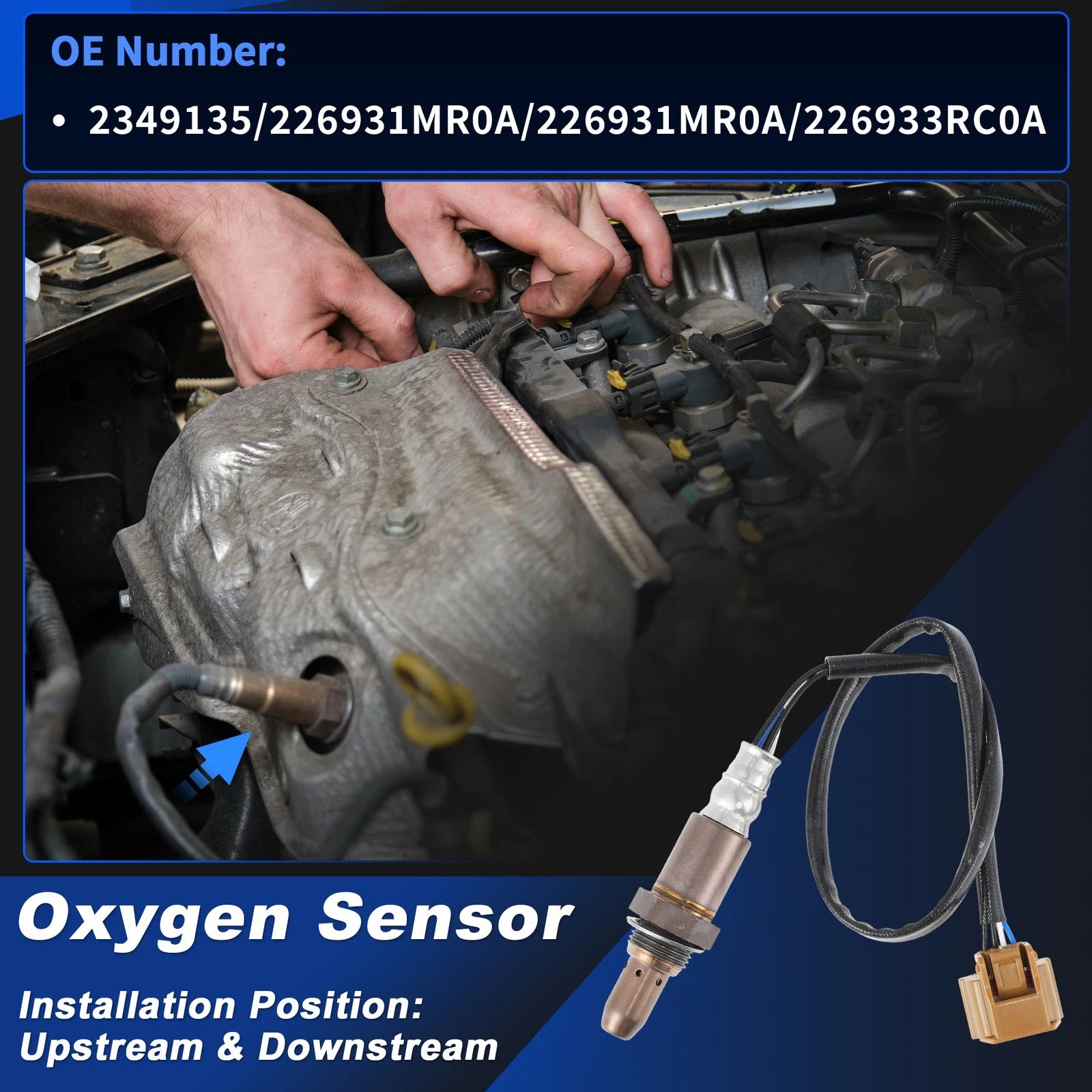 Oxygen Sensor Set of 2 for Nissan 370Z 3.7L (2011–2014)