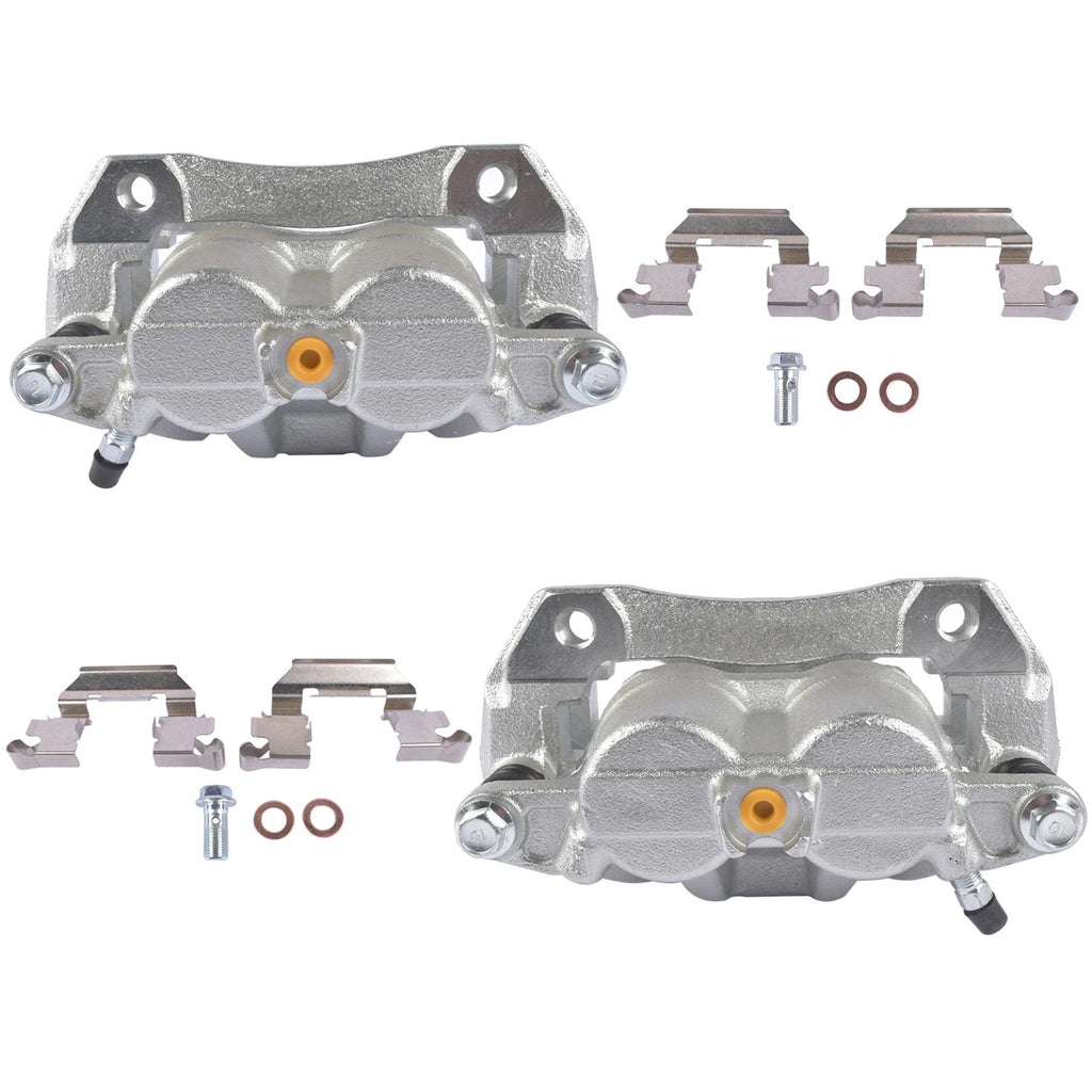 Set of 2 Front Disc Brake Calipers with Brackets for Honda