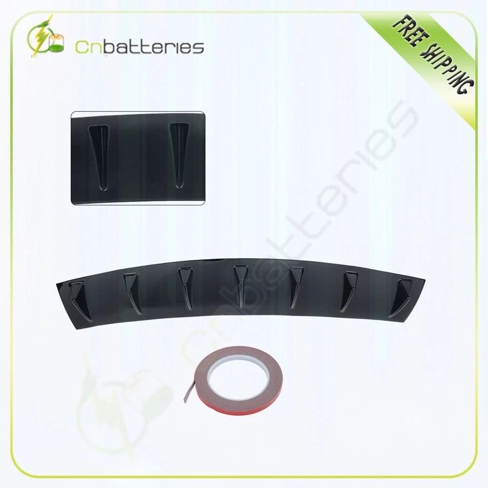 33" Black Rear Bumper Lip Diffuser Shark Fin Spoiler Wing Universal