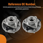 Front L&R Wheel Hub Assembly for Nissan Armada 4WD (2012–2015) 515155 6 Bolt