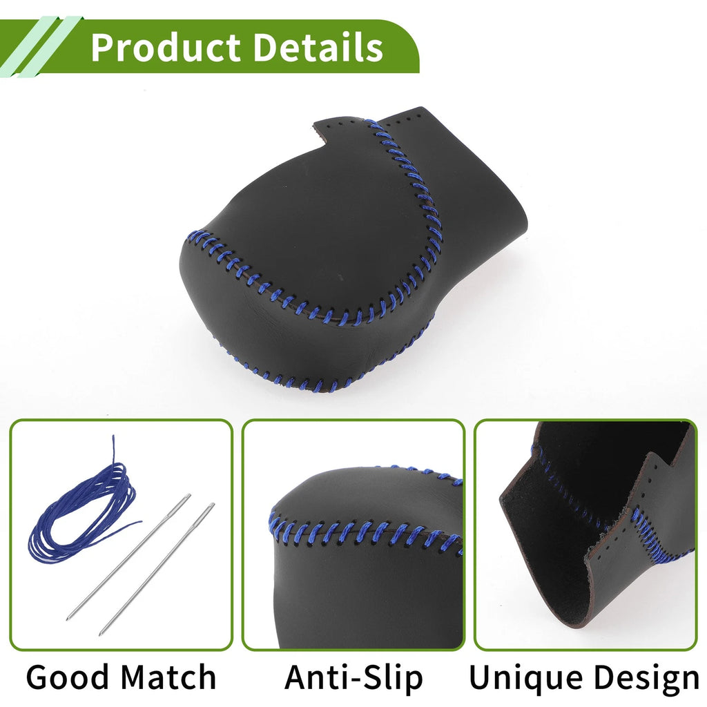Gear Shift Knob Cover for Honda Civic (2022–2024) Black Blue Faux Leather