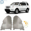 2Pcs Front Door Panels Gray Leather Armrest Cover for Honda Pilot (2009–2015)