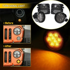 LED Wheel Brow + Grill Network Side Light for Wrangler JK (2007–2018)