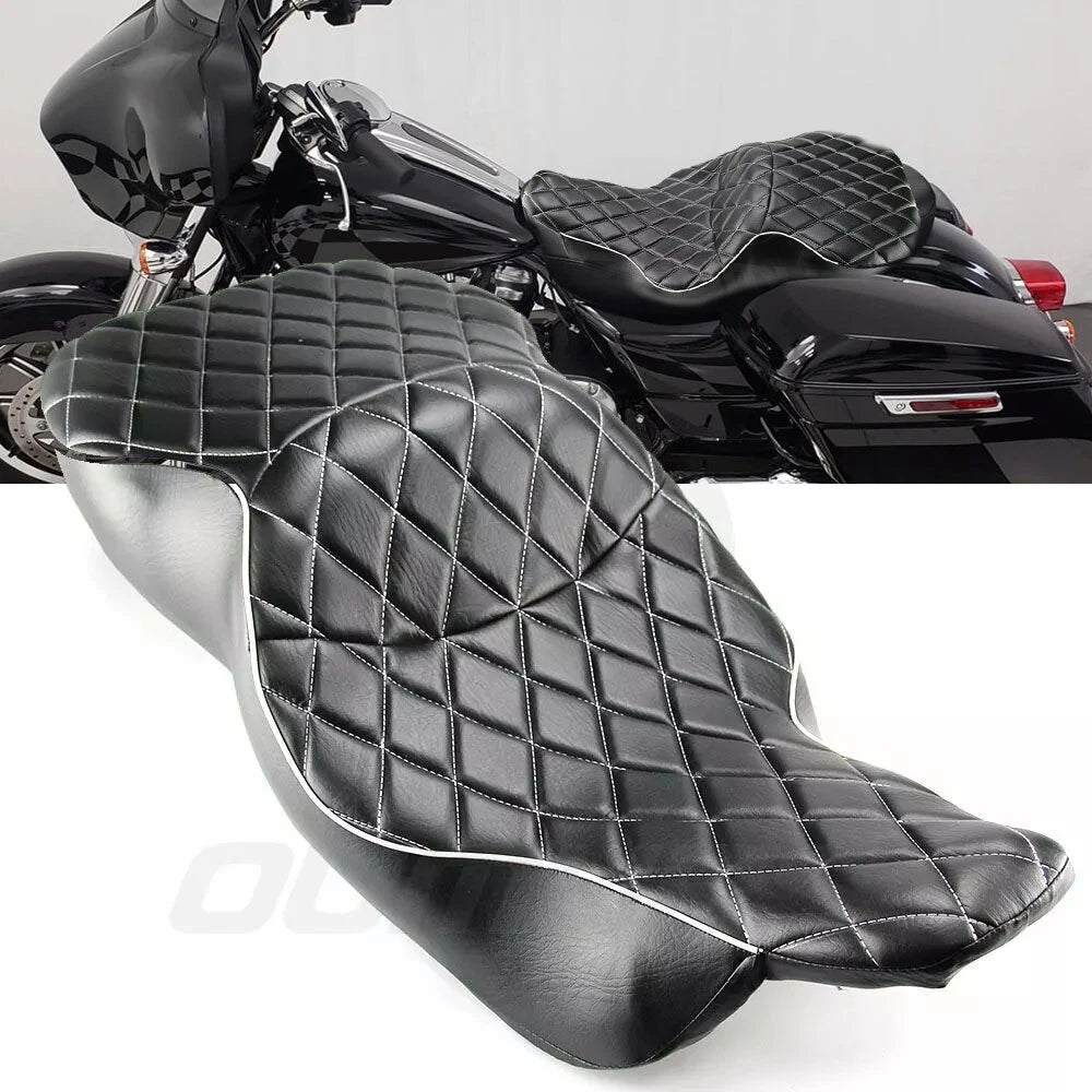 One Piece Rider Driver Passenger Seat for Harley Electra Glide FLHT (1997–2023)