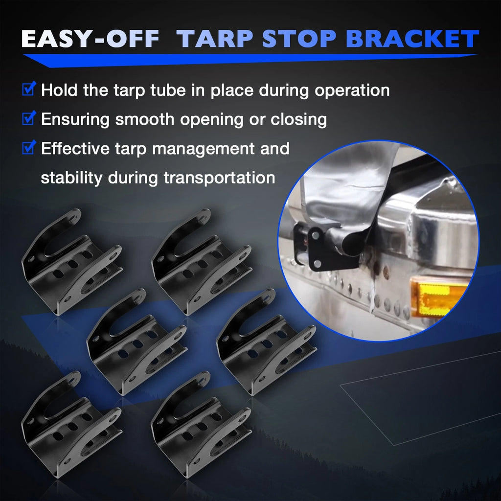 Set of 6 Heavy Duty Tarp Body Mount Stops for Dump Truck