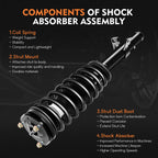Set of 4 Complete Loaded Struts & Rear Shocks for Ford Fusion Mercury Milan (2006–2009)