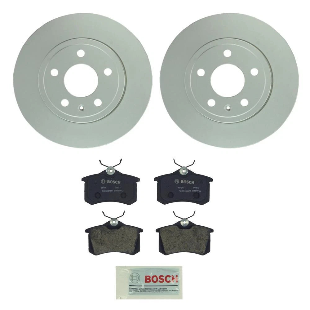 2X Rear Solid Rotors & Semi-Metal Disc Brake Pads for Audi VW (271.8mm)