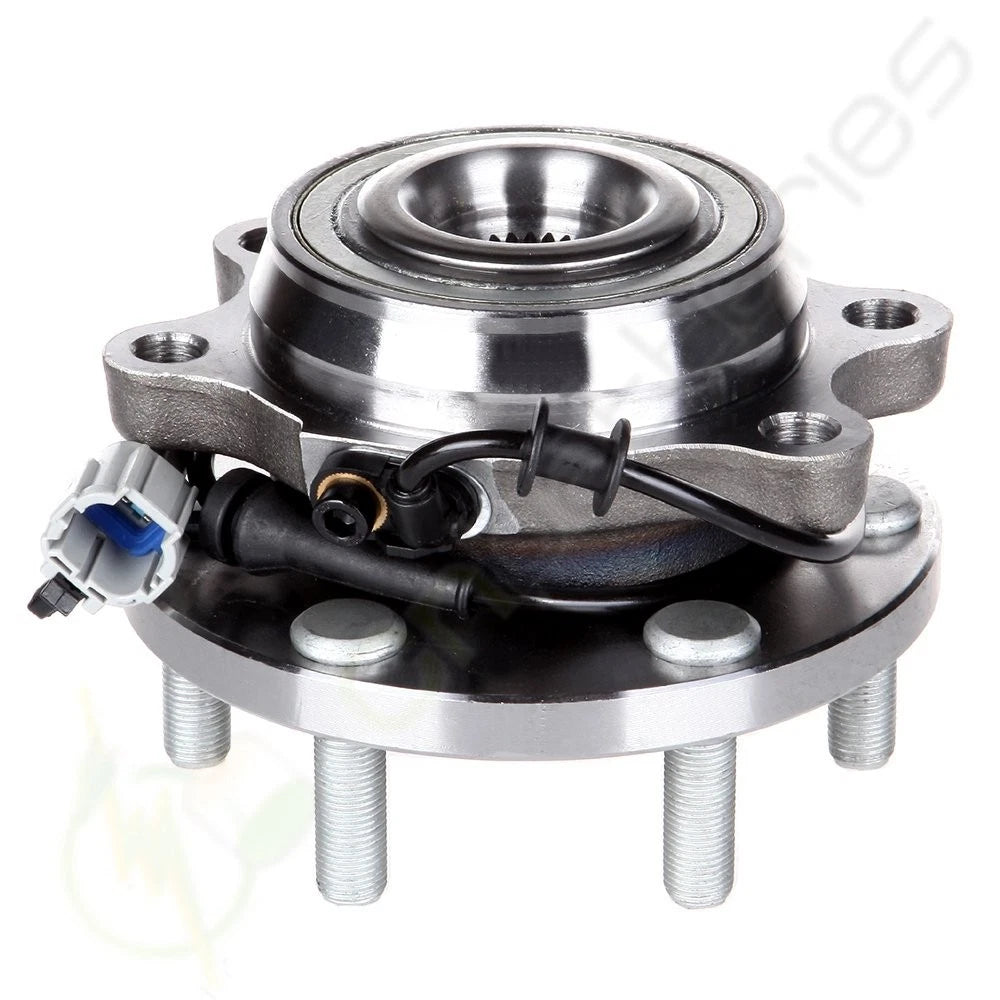 Front Wheel Bearing Hub + Outer Tie Rod Ends for Nissan Frontier (2005–2016)