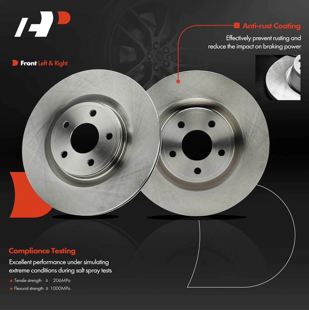 Front Disc Brake Rotors & Ceramic Pads for Chevy HHR (2009-2010)