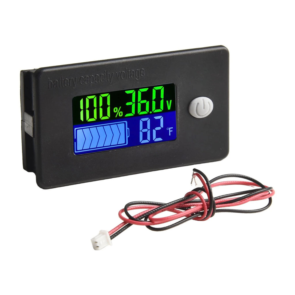 DC Voltmeter and Battery Capacity Tester for E Bikes Cars RVs Boats