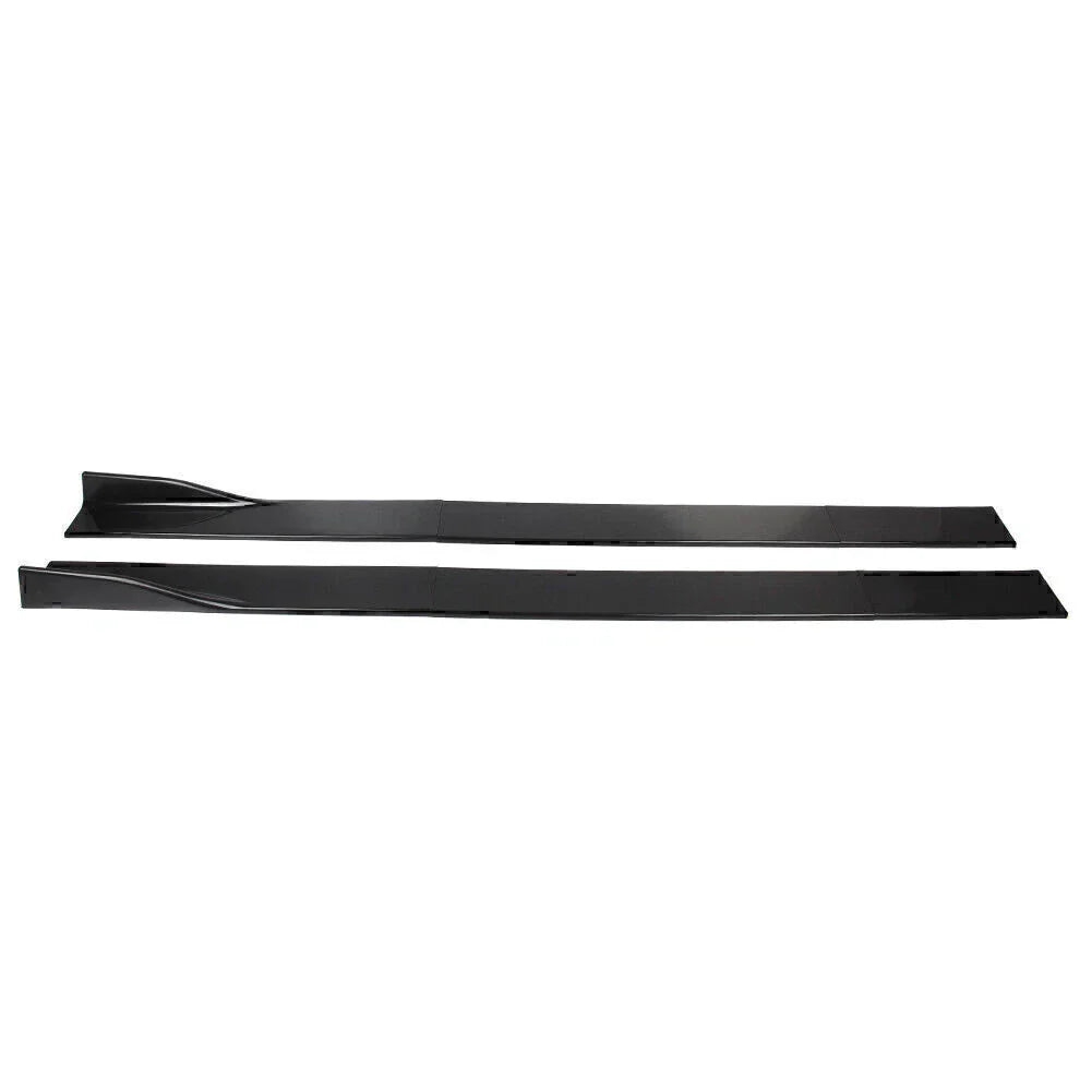 Universal Car Side Skirt Extension Rocker Panel Splitters Lip 78.7" Black