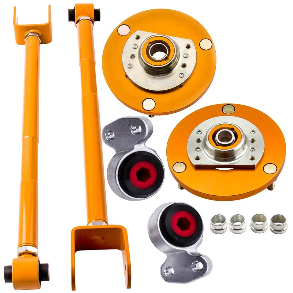 Adjustable Rear Camber Arm + Camber Plate + Poly Bushing for BMW E46 (1998–2006)