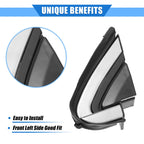 Front Left Mirror Corner Triangle Fender Cover for Honda CR-V (2007–2011) Black