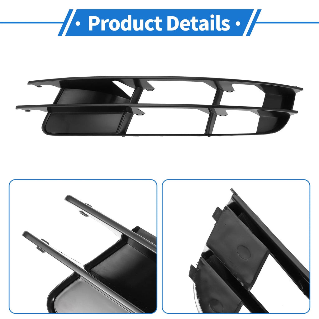 1pc Front Left Fog Light Grill for Audi Q7 (2007–2009) No. 4L0807681 ABS Black