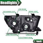 Set of Chrome Headlights for Toyota Tundra, Sequoia (2007–2017)