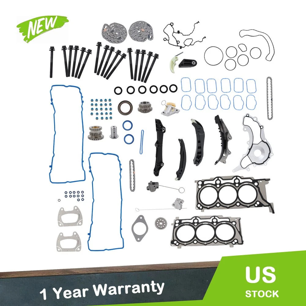 Cylinder Head Gasket Set & Timing Chain for Dodge 3.6L DOHC (2011–2015)