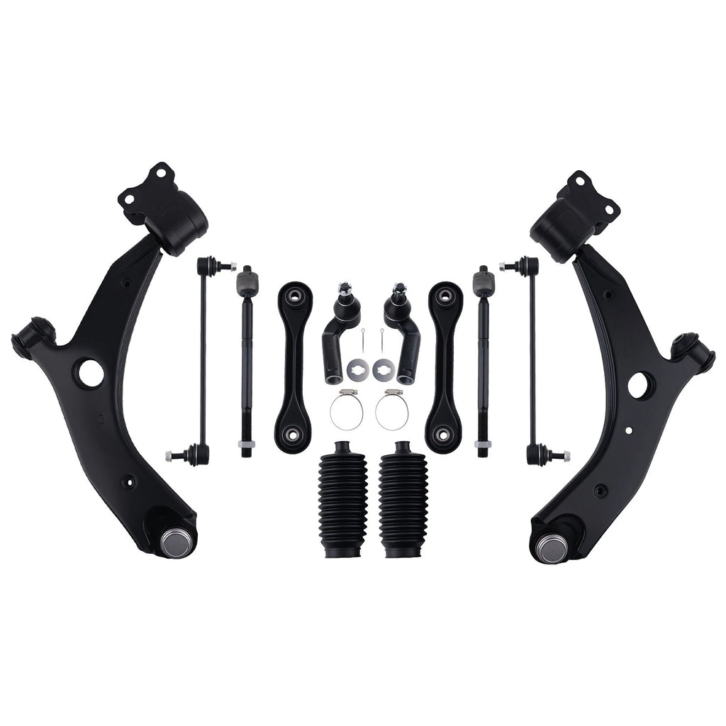 Front Lower Suspension Control Arm Inner/Outer Tie Rod for Mazda 3 (2007–2009)