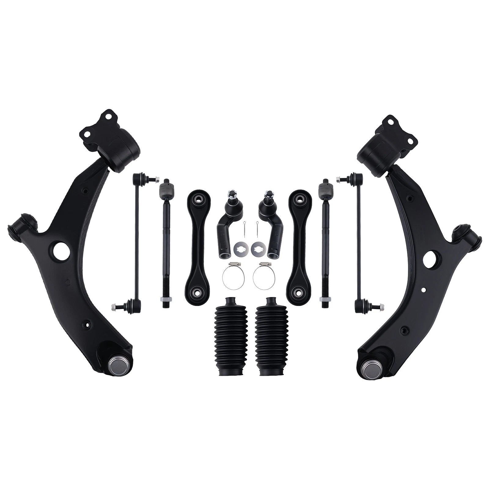 Front Lower Suspension Control Arm Inner/Outer Tie Rod for Mazda 3 (2007–2009)