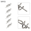 50pcs Lure Pogo Pins Spring Lock Pin Stainless Steel for Fishing Gear