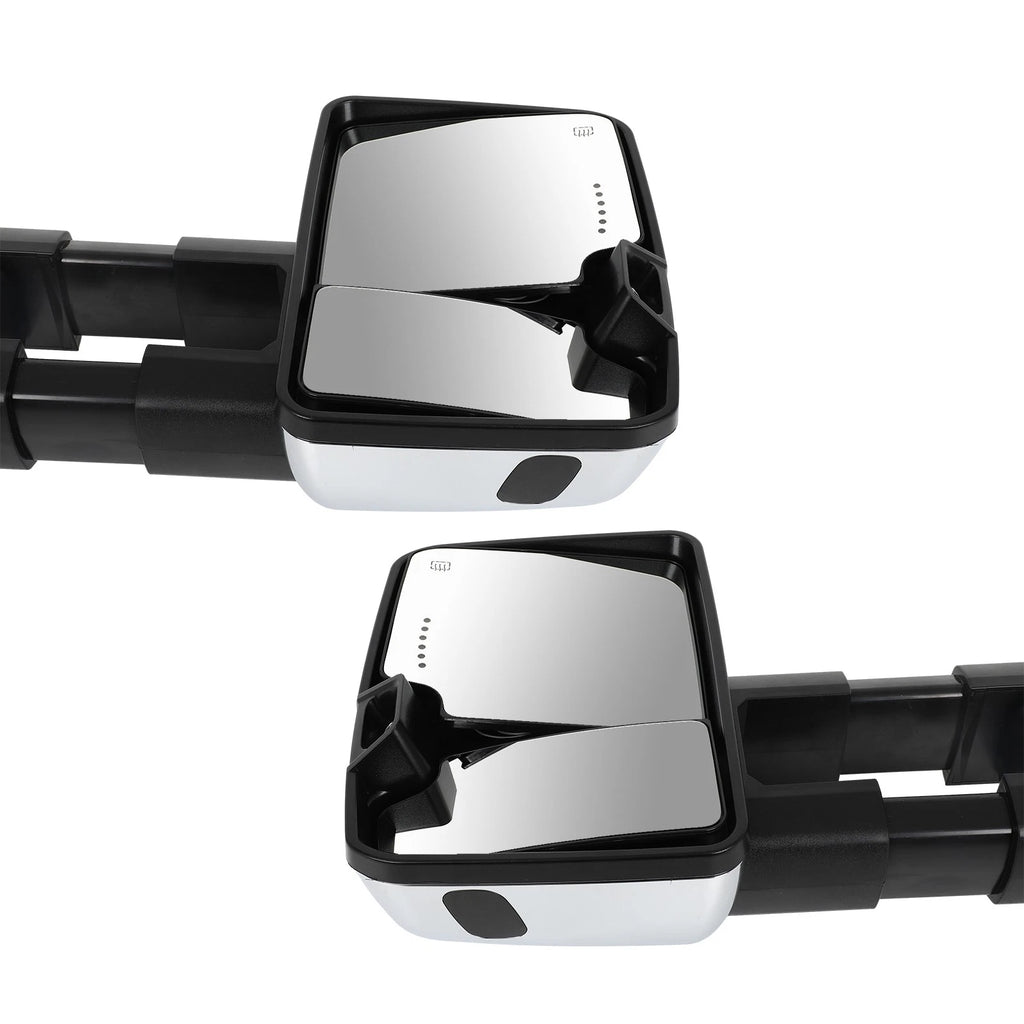 Chrome Power Heated Tow Mirrors with Dynamic Signal Light for Toyota Tundra (2007–2017)