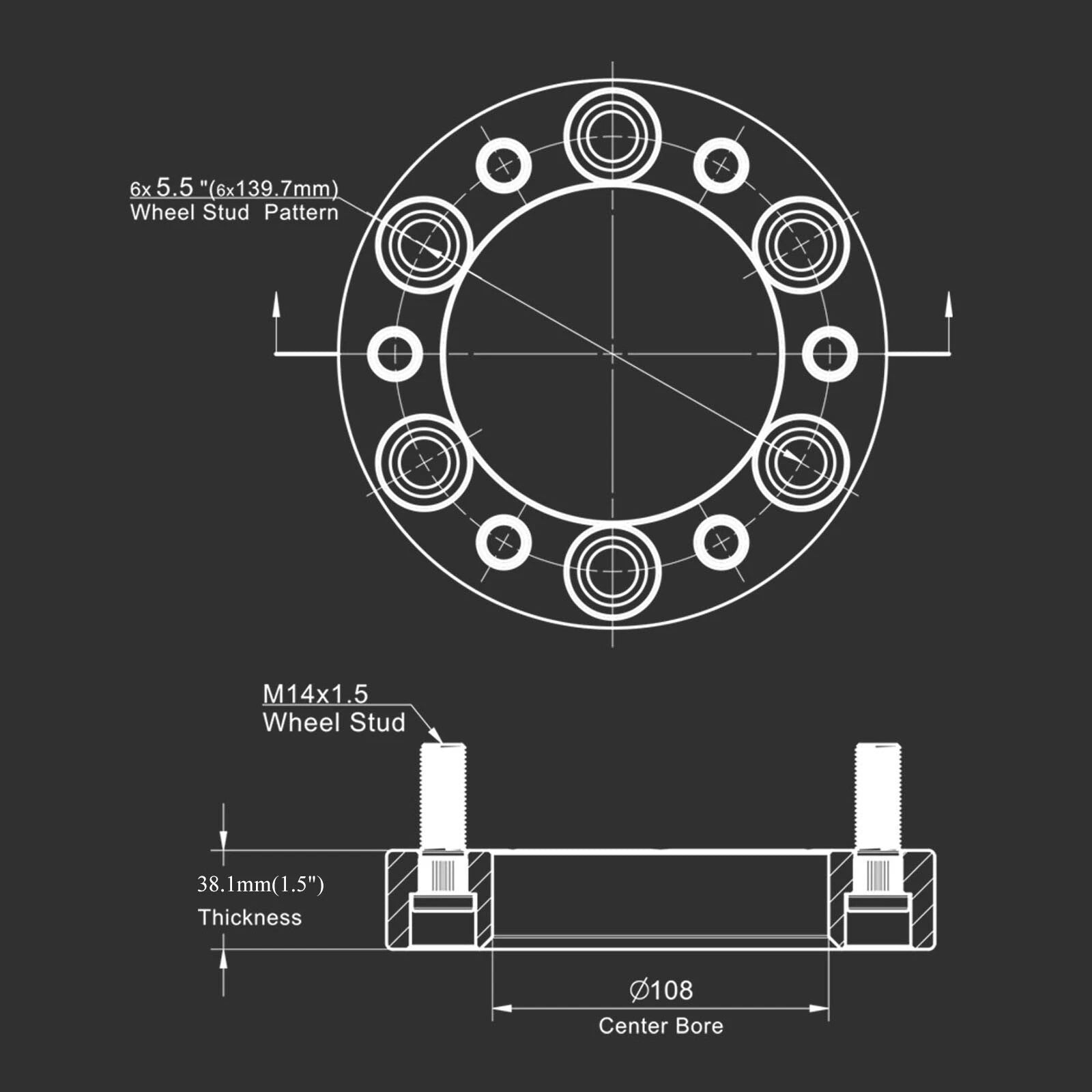 Wheel Spacers for Chevrolet Silverado 1500 (1999–2022)