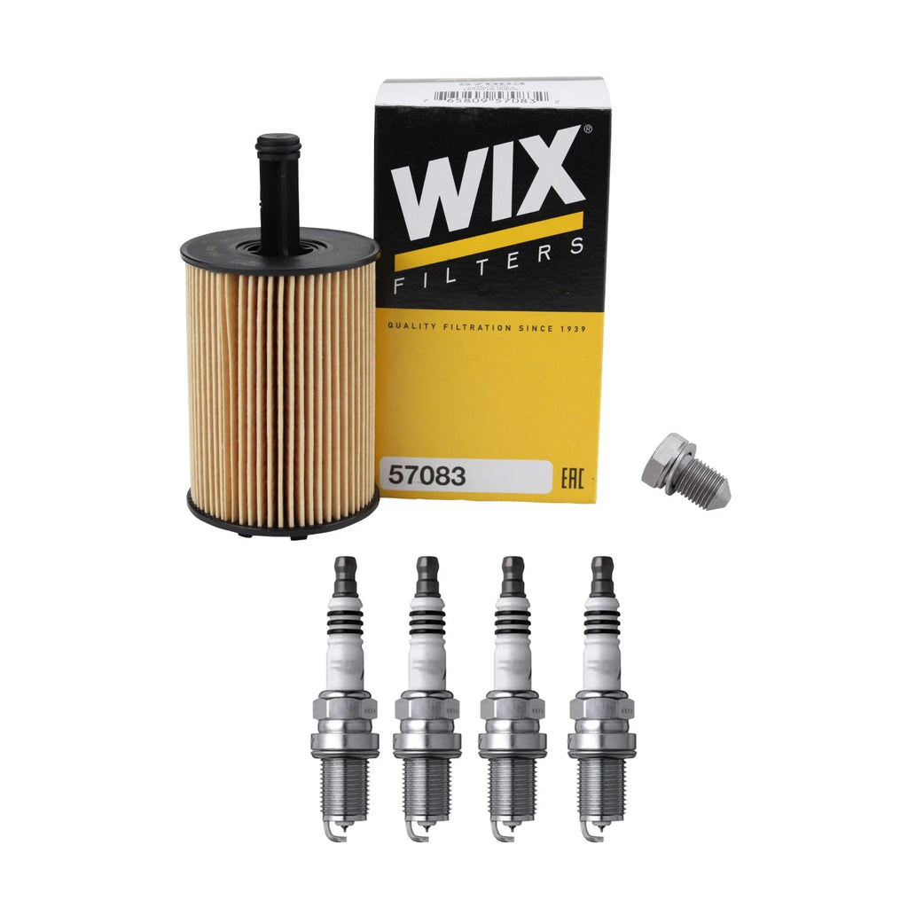 Wix Engine Oil Filter & NGK 4 Iridium IX Spark Plugs for Jetta GLI (2006–2019)