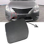 Front Bumper Tow Hook Cover Cap ABS Black for Nissan Versa (2015-2016)