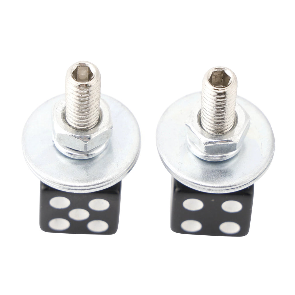 Set of 4 Black Plastic License Plate Frame Screws for M6 Vehicles