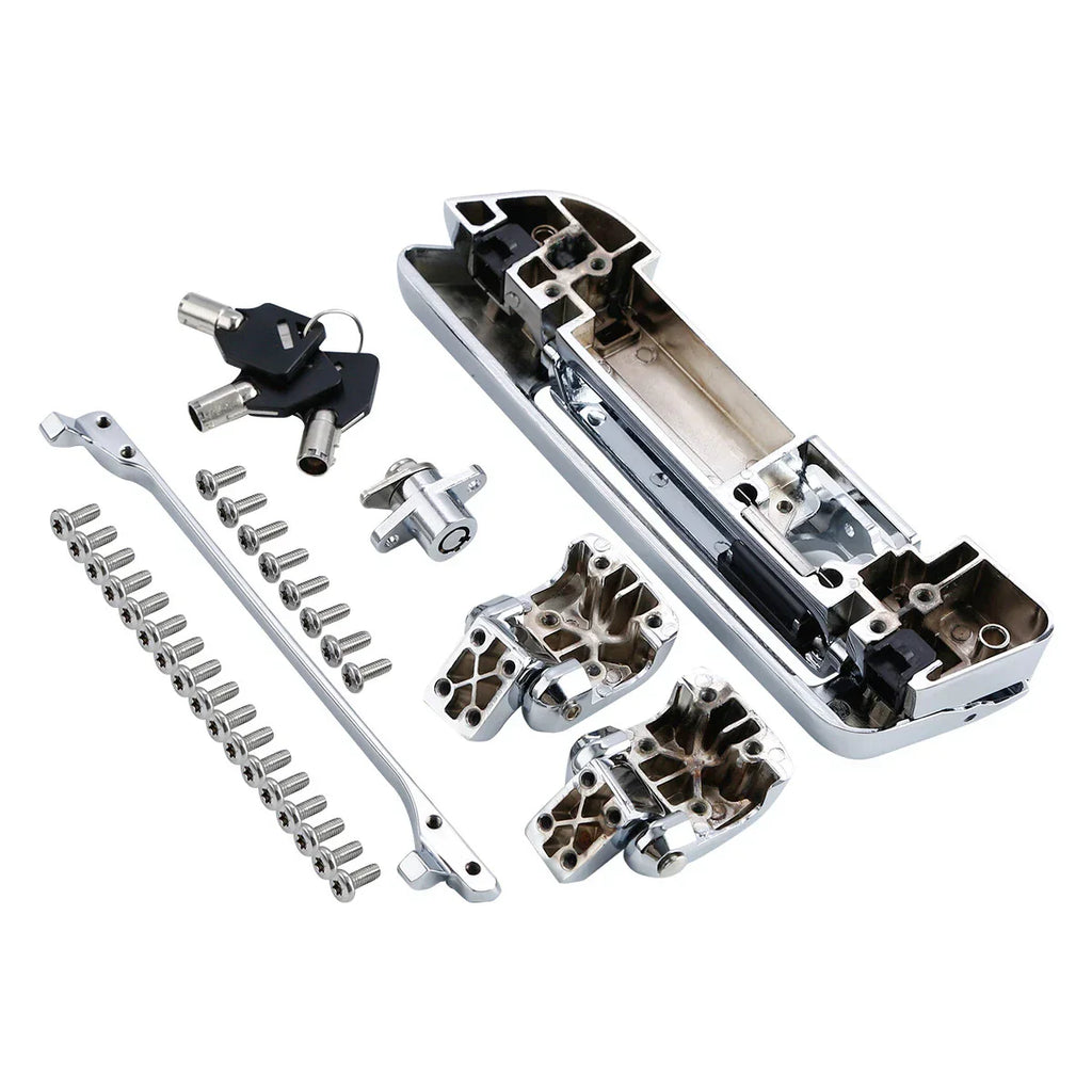 Chrome Trunk Latches & Key Hinges for Harley Street Glide (2014 - 2024)