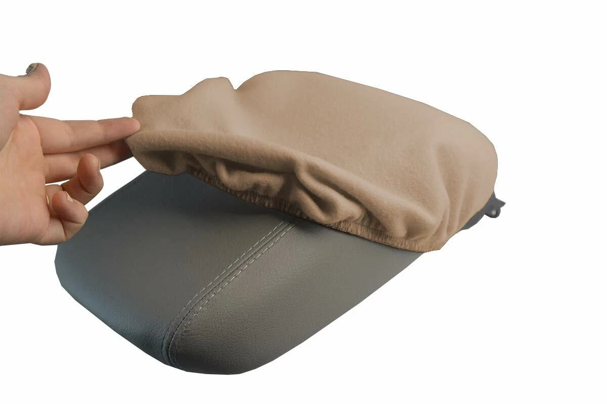 Console Lid Armrest Cover for Dodge Dart (2013–2016) Beige Fleece