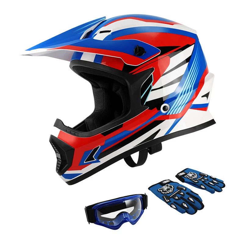 Youth Motocross Full Face Helmet for Dirt Bike ATV UTV