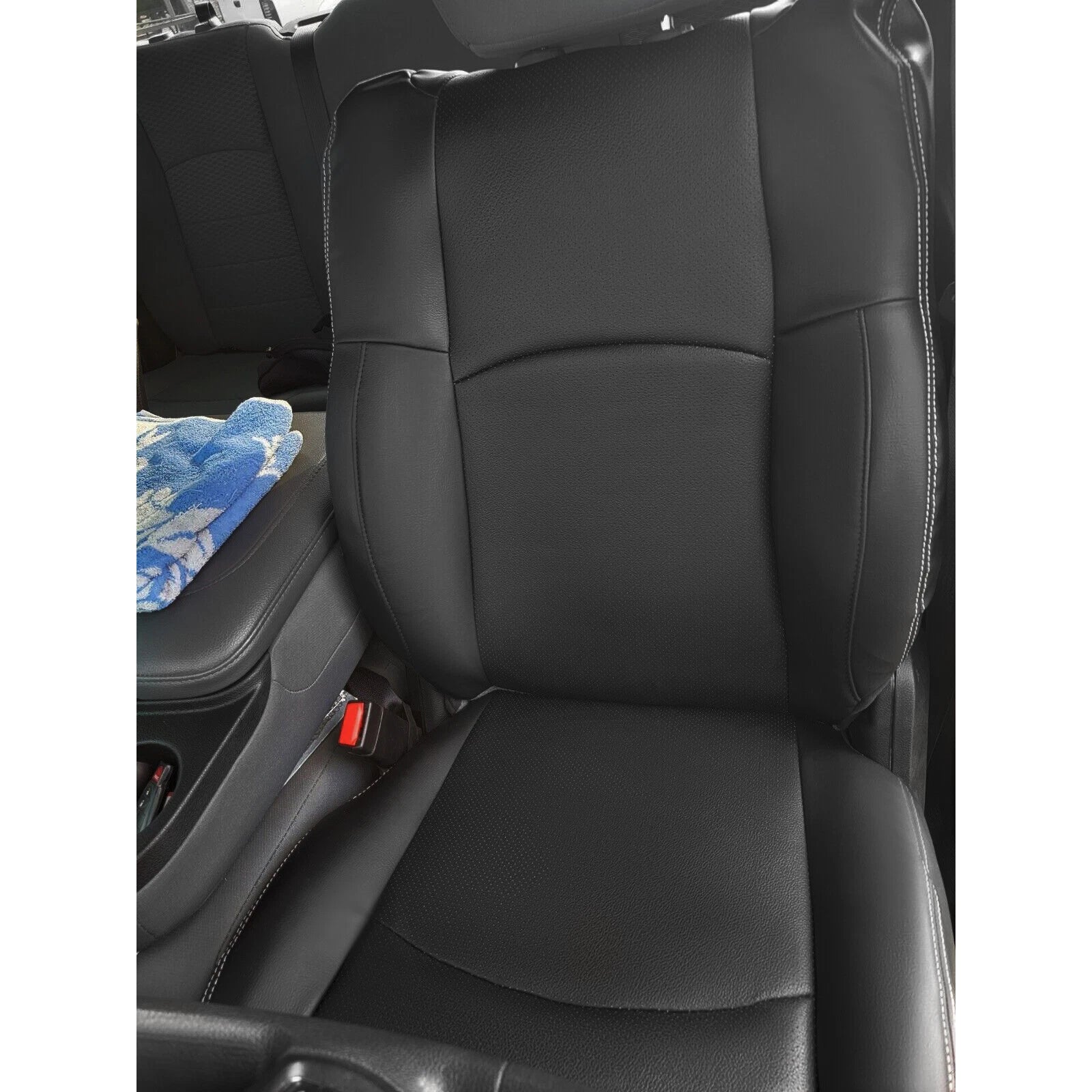 Set of 4 Black Leather Seat Covers for Dodge Ram (2009–2018)