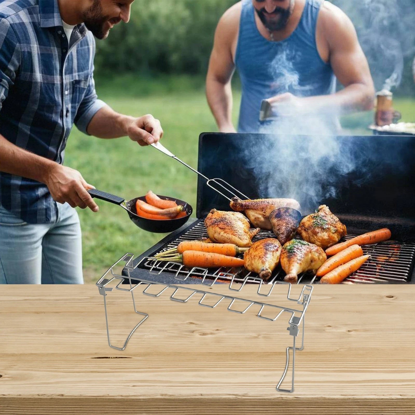 Set of 4 Chicken Leg Racks for Cooking Enthusiasts