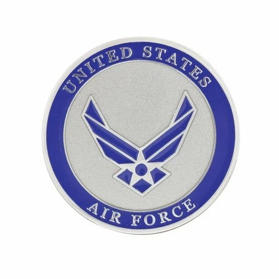 Air Force Metal Medallion Adhesive USAF Emblem for U.S. Air Force (All Years)