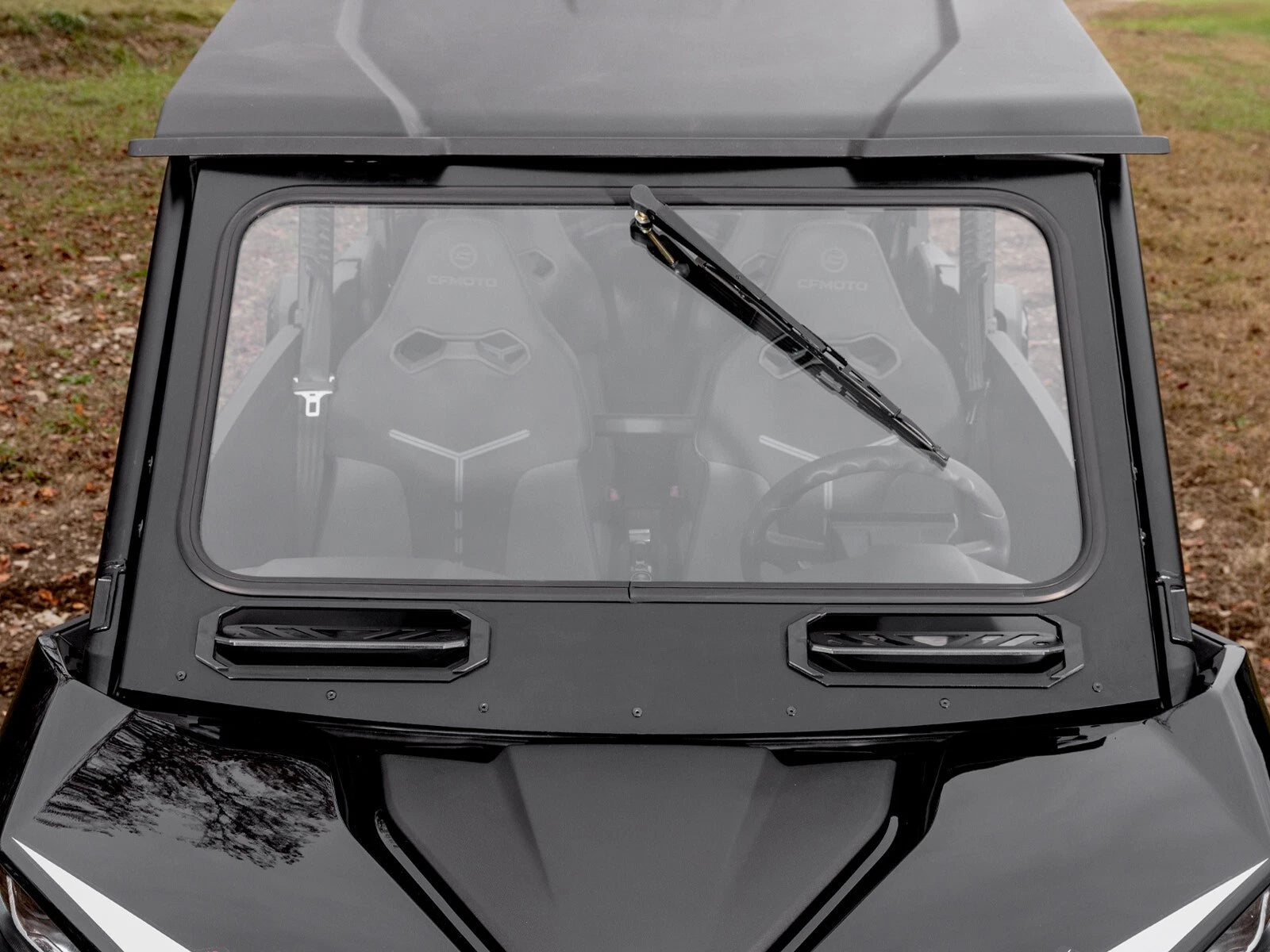 Glass Windshield with Wiper & Vents for CFMoto ZForce 950 Sport (2023–2023)