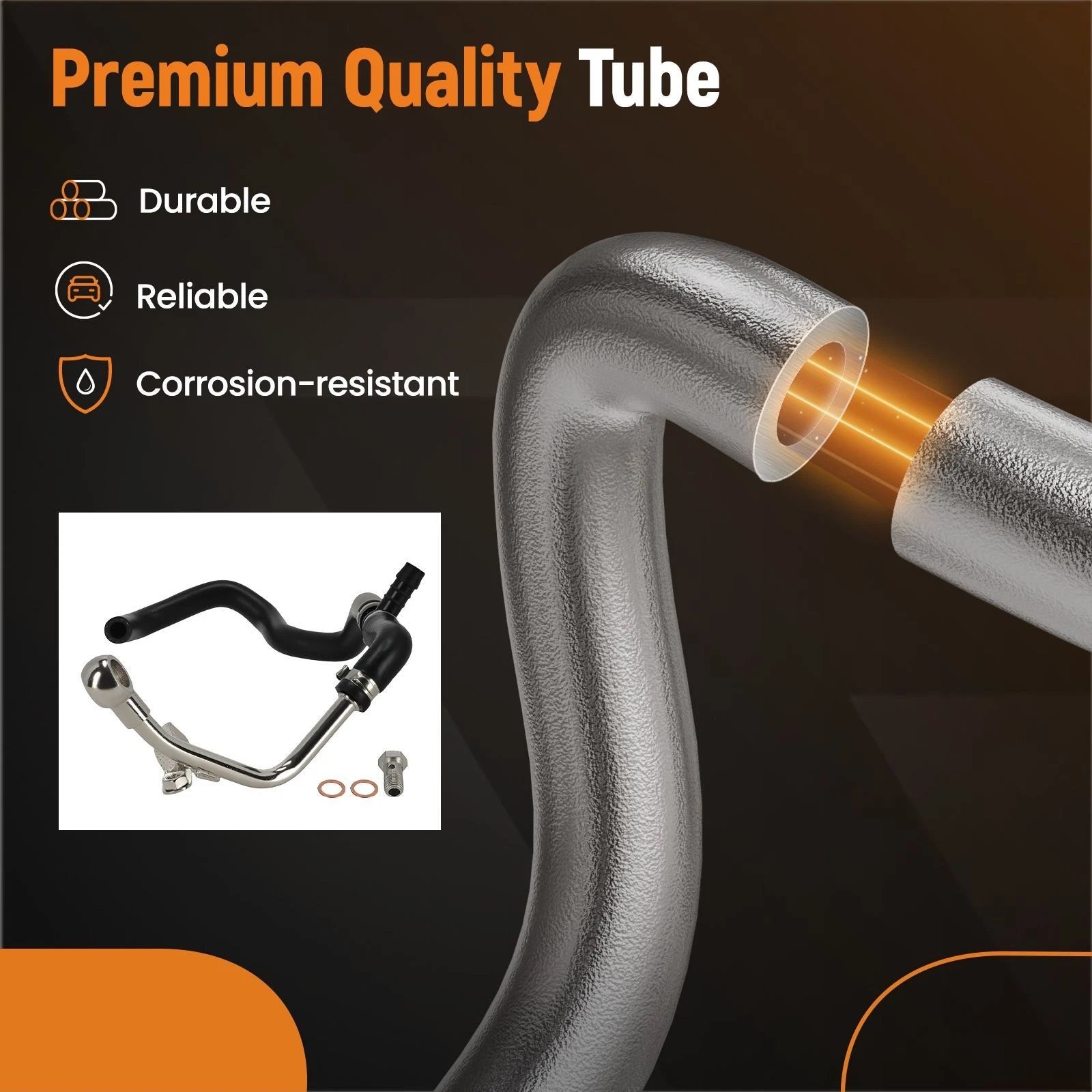 Turbocharger Coolant Return Line for BMW 550i 650i 750i 750Li (2006–2017)