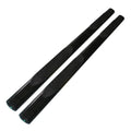 Black 4in Oval Straight w/2 Pads Step Nerf Bar for 15-19 Ford F-150/250/350 Ext