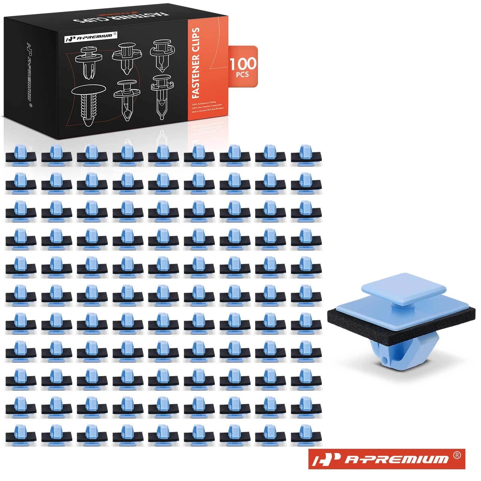 100x Nylon Rocker Panel Retainer Clips with Sealer for Kia 