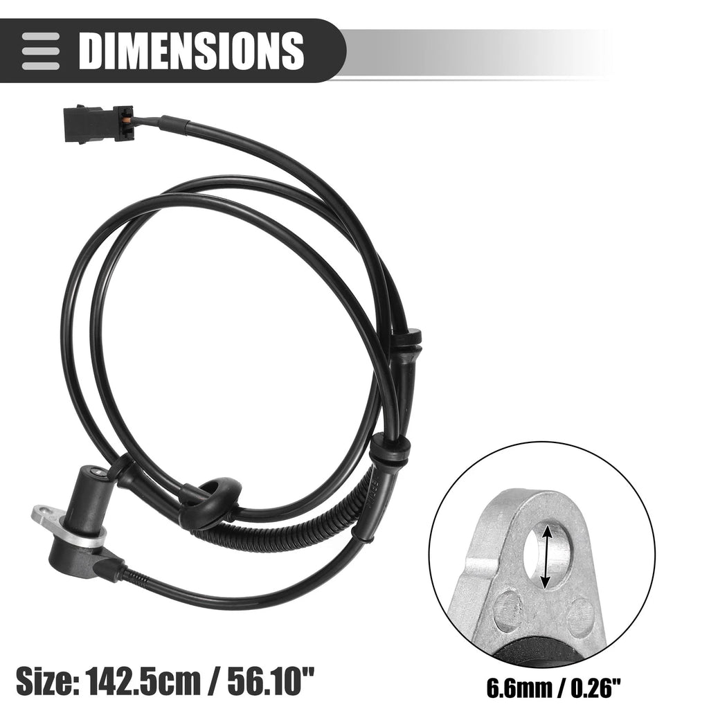 2X ABS Wheel Speed Sensor 8E0927807B for Audi A4 1.8L (2000–2005)