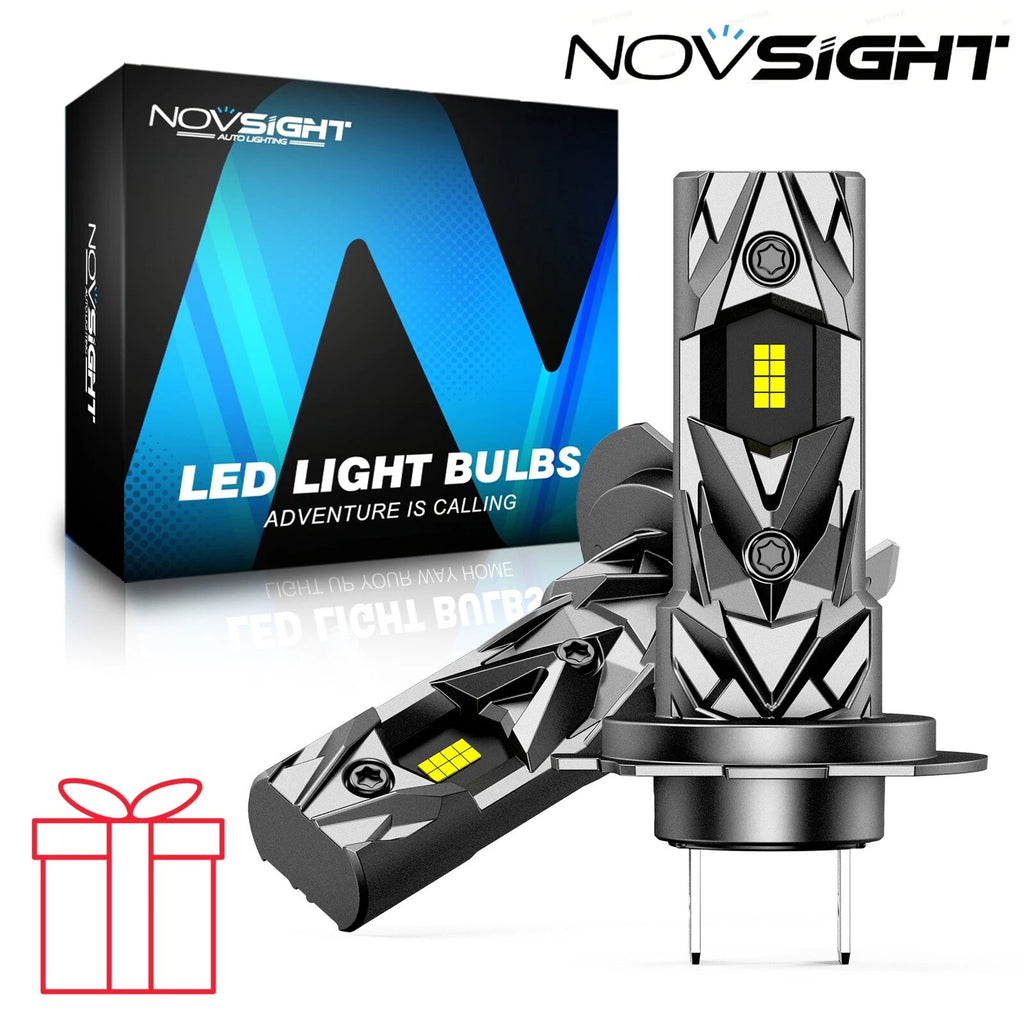 2X H7 LED Headlight Bulbs for NOVSIGHT (6500K, 16000LM)