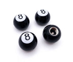 Valve Stem Caps Tire Wheel Set for Hot Rod Car Truck ATV (Black/White)