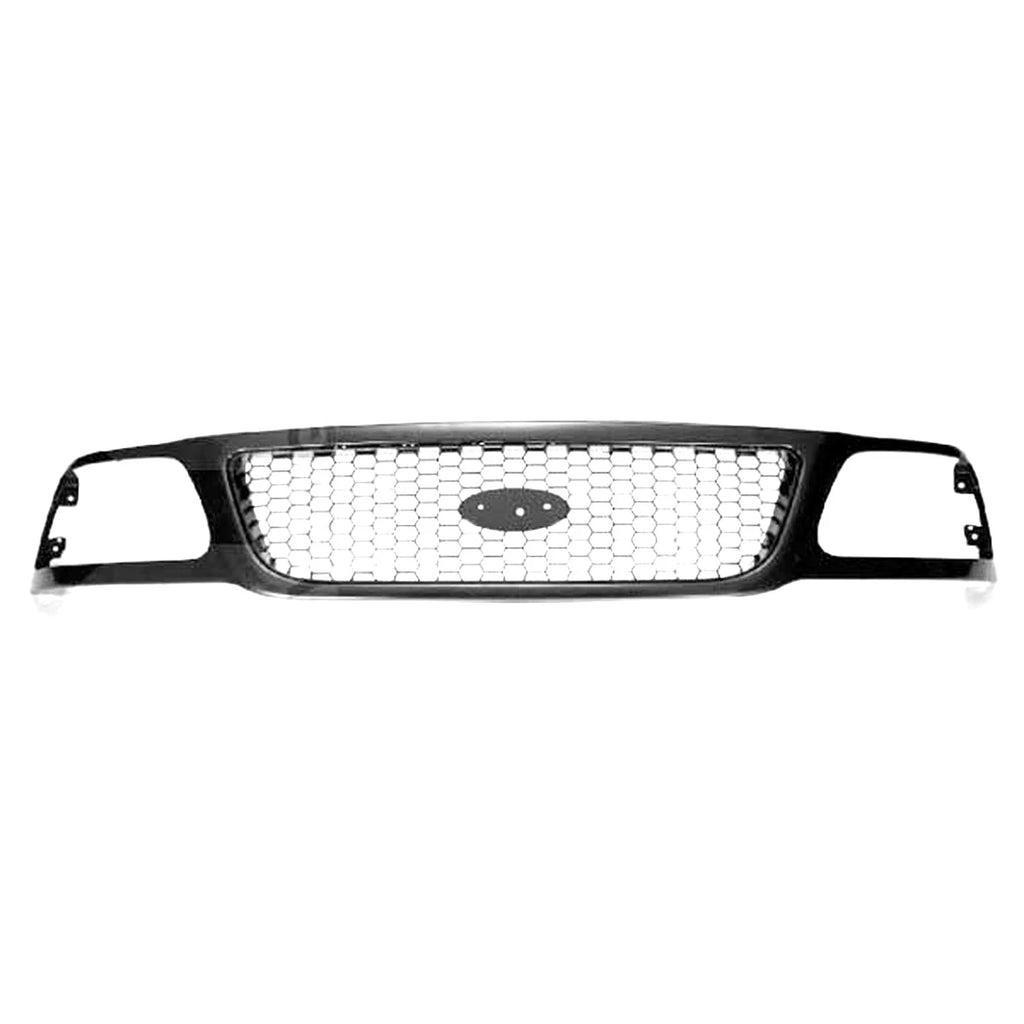 Replacement Black Matte/Ready to Paint Plastic Front Grille-See Compatible Chart