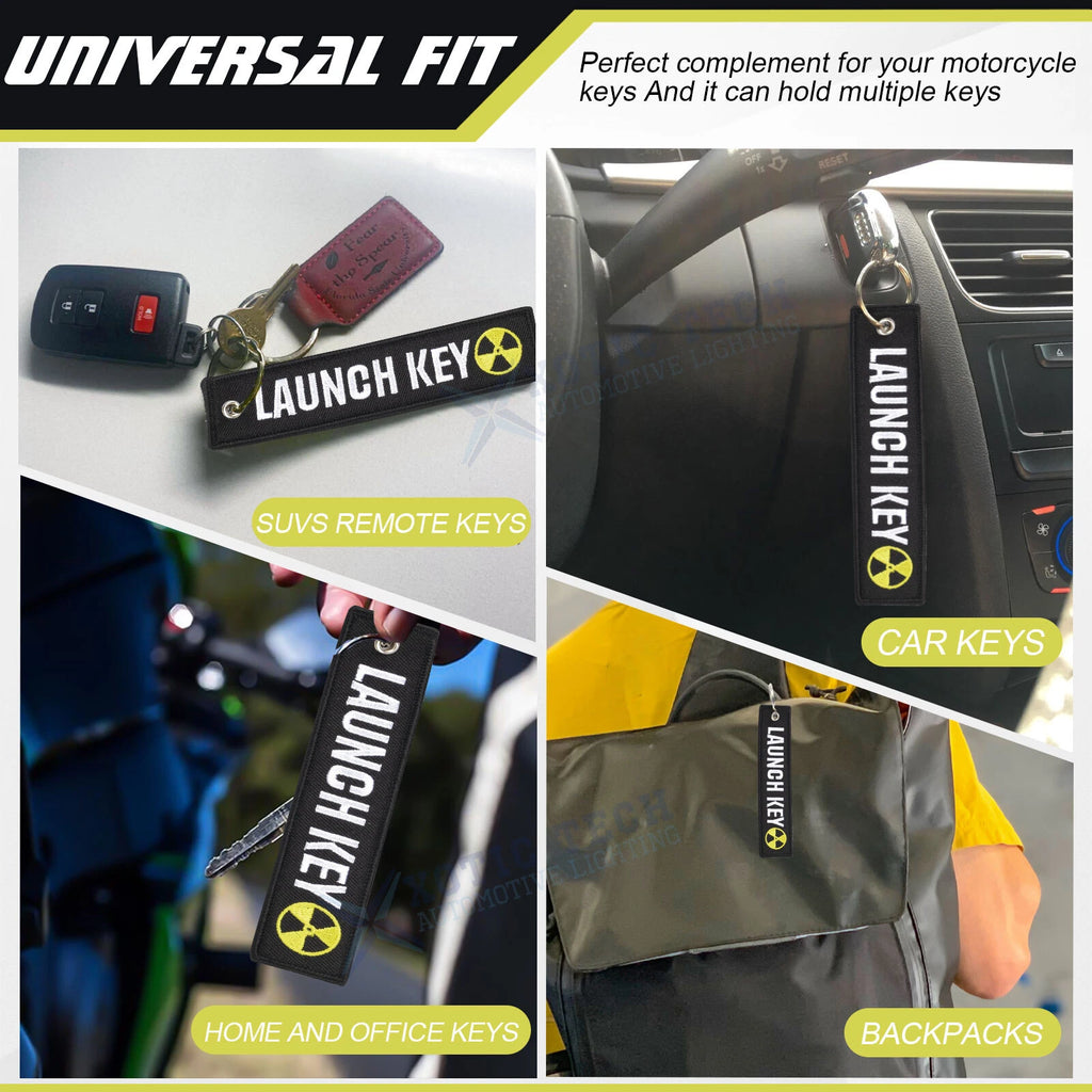 2Pcs Pull to Eject Key Keychain Tag for Key Ring (-)