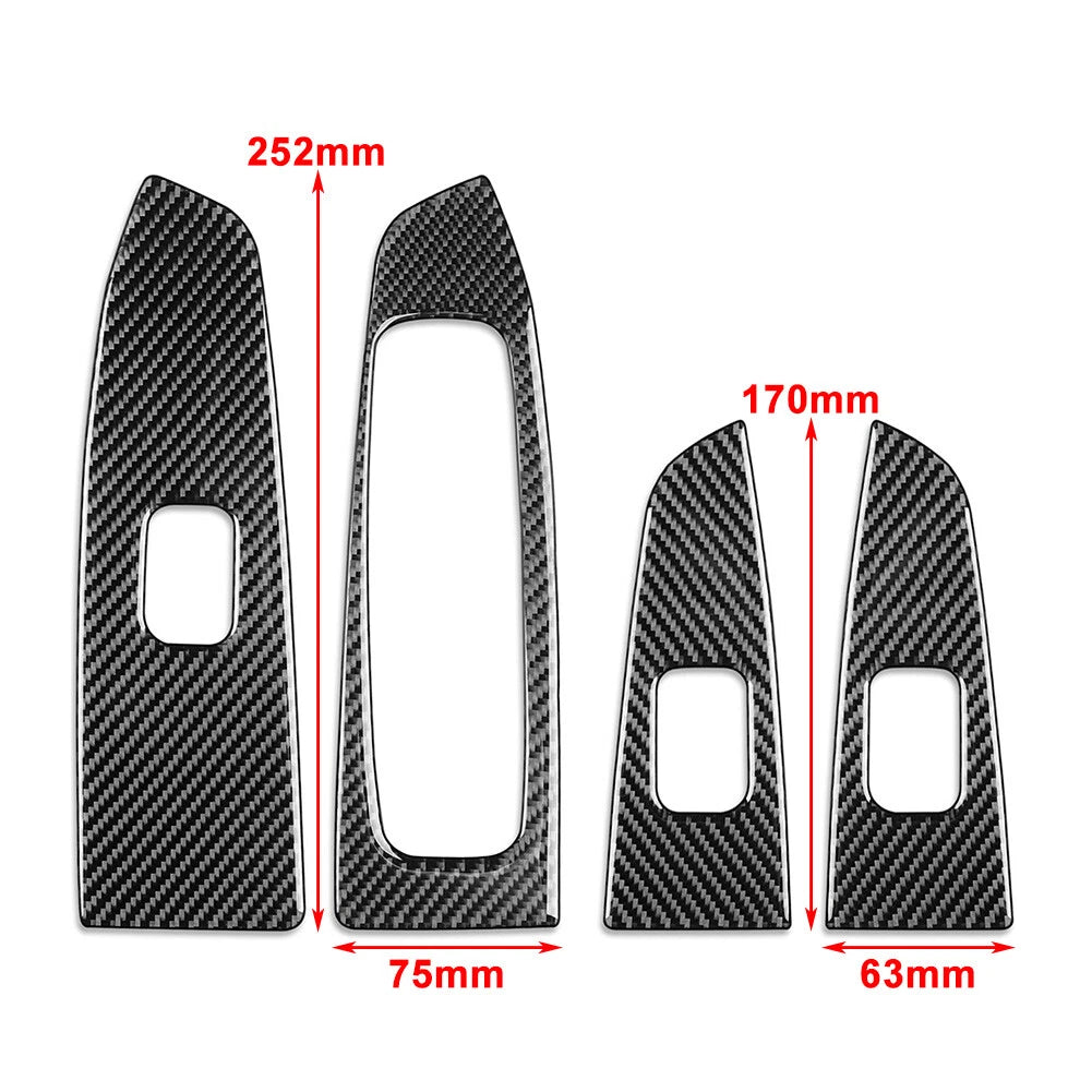 Carbon Fiber Window Lift Switch Panel Cover for Kia Forte Cerato K3 (2019–2023)