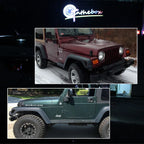 Smoked Side Marker Signal Light Lamps Housing Kit for Jeep Wrangler TJ (1997–2006)