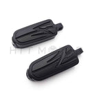 Black Lightning Flash Foot Rest Pegs for Harley Touring Softail Dyna (2014–2023)