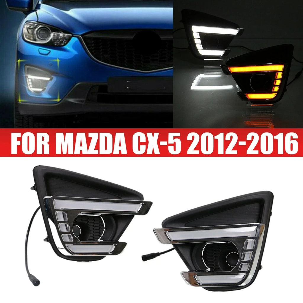 LED DRL Front Daytime Running Light Fog Turn Lamp for Mazda CX-5 (2012–2016)